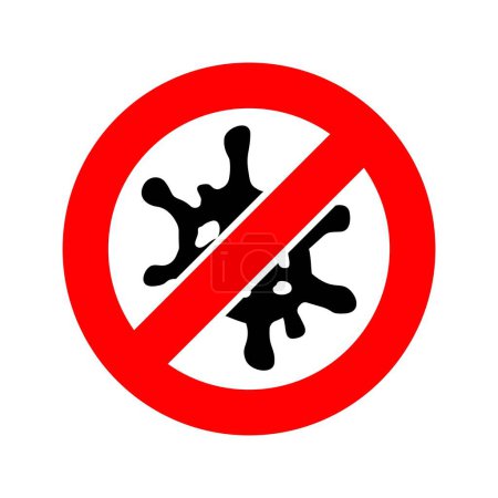 Ilustración de Signo de vector corona, símbolo anti covid19, evitar el diseño de icono de vector de virus corona - Imagen libre de derechos
