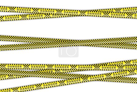 Téléchargez les illustrations : Illustration vectorielle de bande jaune de danger - en licence libre de droit