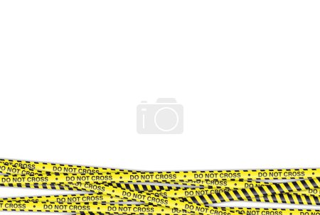 Illustration for Do not cross tape police line vector isolated - Royalty Free Image