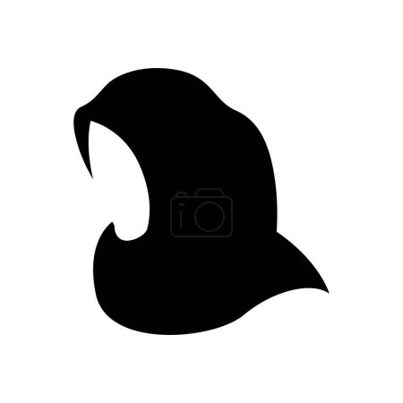 Illustration for Hijab logo and symbol icon vector illustration design. Silhouette People wearing Veil or Scarf - Royalty Free Image