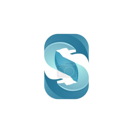 Ilustración de Letra S Logo del caballito de mar. Dos caballitos de mar forman S concepto inicial de diseño - Imagen libre de derechos