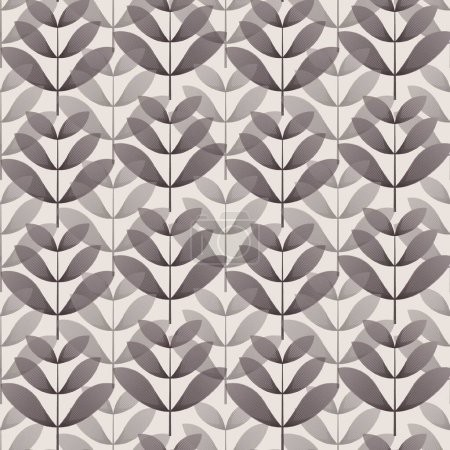 Ilustración de Hoja marrón patrón sin costura Vector fondo - Imagen libre de derechos