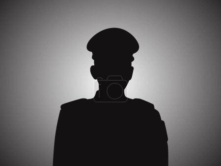 Illustration for Silhouettes of police officers for editorial or media - Royalty Free Image