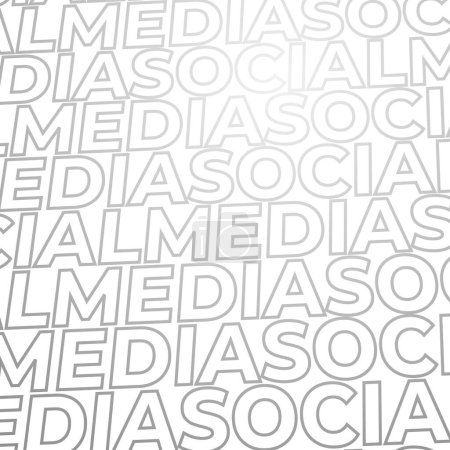Illustration for Social Media Typography Background for Banner - Royalty Free Image