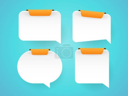 Illustration for Cute Speech Bubble of dialogue 3d 4 - Royalty Free Image