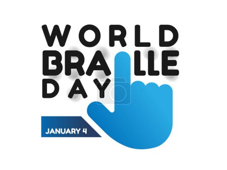 Ilustración de Día Mundial del Braille Concepto de Ilustración - Imagen libre de derechos