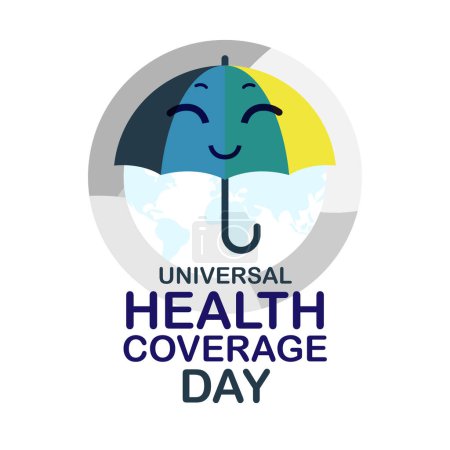 Ilustración de Día Internacional de la Cobertura Sanitaria Universal - Imagen libre de derechos