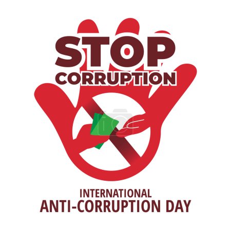 Illustration for International Anti Corruption Day Illustration - Royalty Free Image