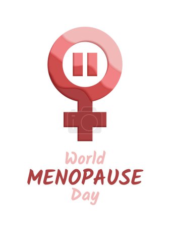 Ilustración de Cartel del Día Mundial de la Menopausia. Edad de fertilidad femenina y período menstrual 1 - Imagen libre de derechos