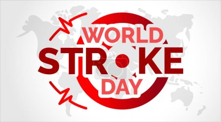 Illustration for World Stroke Day Banner Concept - Royalty Free Image
