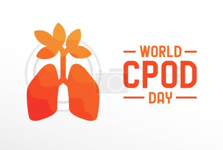 Illustration for World COPD Day Banner illustration Chronic Obstructive Pulmonary Disease - Royalty Free Image
