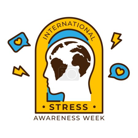 Illustration for International Stress Awareness Week Illustration - Royalty Free Image