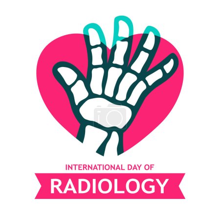 Ilustración de Flat Día Internacional de la Radiología - Imagen libre de derechos