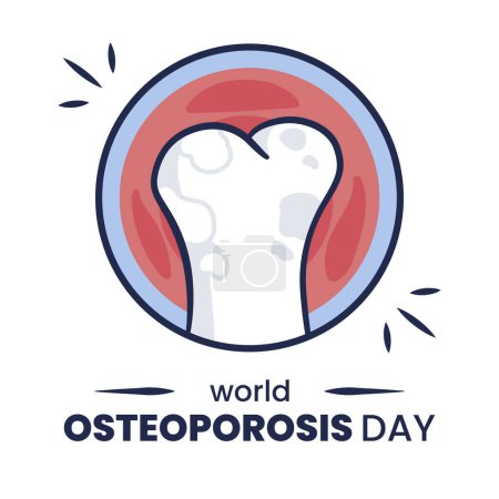 Téléchargez les illustrations : Illustration de la Journée mondiale de l'ostéoporose Concept 1 - en licence libre de droit