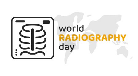 Ilustración de Concepto del Día Mundial de Radiografía Plana - Imagen libre de derechos