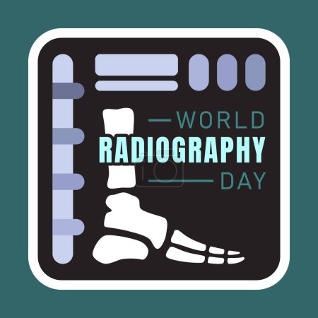 Illustration for Flat World Radiography Day Illustration - Royalty Free Image