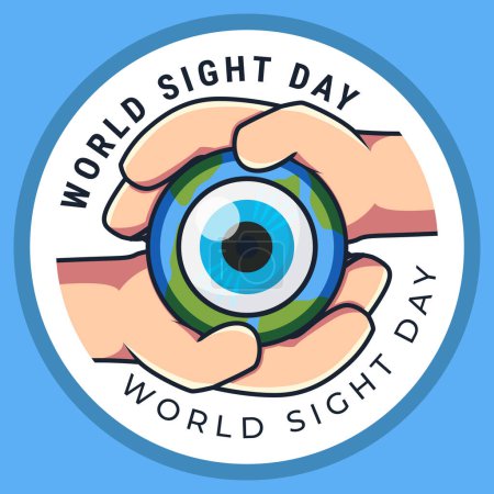 Téléchargez les illustrations : Concept de la Journée mondiale de la vue. Illustration plate 2 - en licence libre de droit