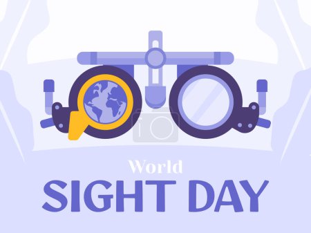 Téléchargez les illustrations : Concept de la Journée mondiale de la vue. Illustration plate - en licence libre de droit