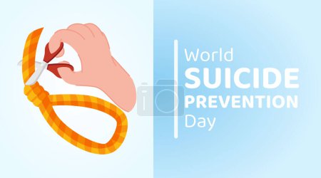 Ilustración de Concepto del Día Mundial de la Prevención del Suicidio 9 - Imagen libre de derechos
