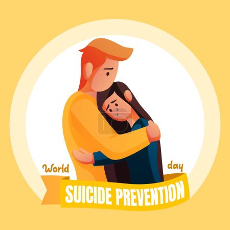 Téléchargez les illustrations : Journée mondiale de la prévention du suicide Concept 1 - en licence libre de droit