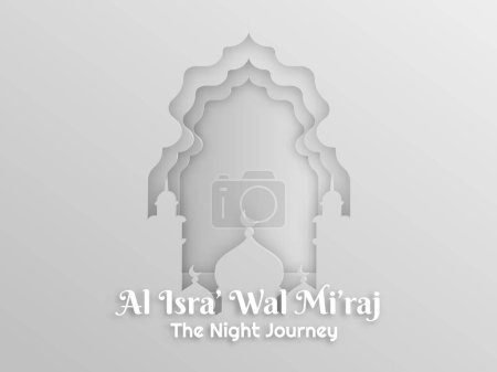 Illustration for Al Isra Wal Miraj a miracle night journey Design for Poster, Banners, campaign and greeting card - Royalty Free Image