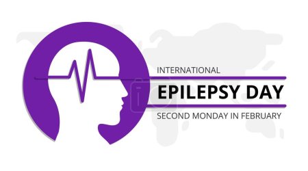 Ilustración de World International Epilepsy Day Background Design Concept - Imagen libre de derechos