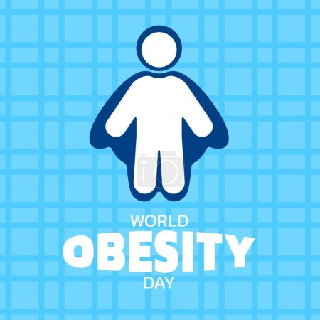 Illustration for World Obesity Day Illustration Design. Obesity Celebration Awareness Concept - Royalty Free Image