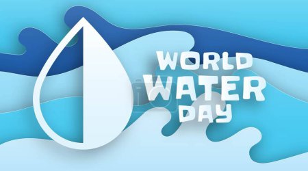 Ilustración de World Water Day Concept, Ecology, Environment, and Earth Day Concept - Imagen libre de derechos