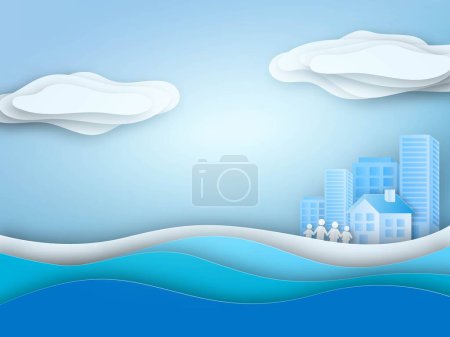 Illustration for World Water Day Concept, Ecology, Environment, and Earth Day Concept - Royalty Free Image