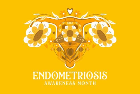 Téléchargez les illustrations : Endometriosis Awareness Month of march symbol concept design - en licence libre de droit