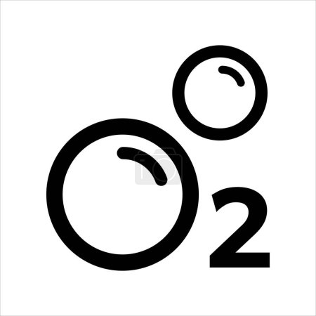 Illustration for Oxygen Design, simple O2 symbol - Royalty Free Image