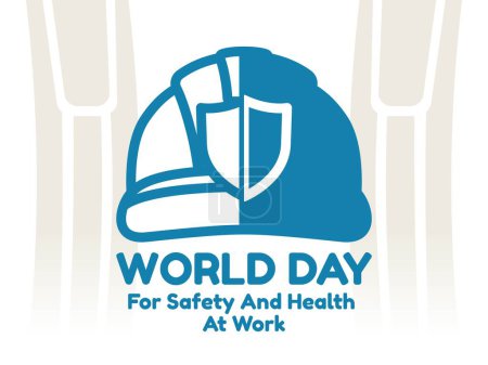 Téléchargez les illustrations : Journée mondiale pour la sécurité et la santé au travail Design. Illustration Sécurité au travail - en licence libre de droit