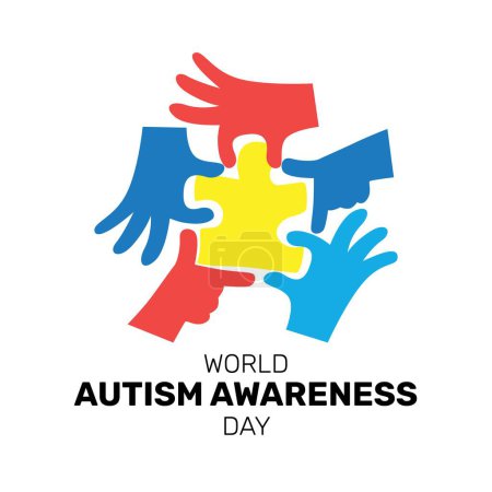 Ilustración de World Autism Awareness Day Ilustración del diseño - Imagen libre de derechos