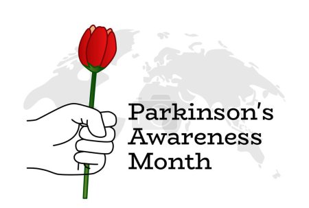 Illustration for Parkinson's Awareness month illustration. nerve disease design - Royalty Free Image