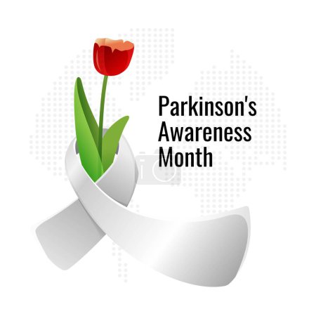 Illustration for Parkinson's Awareness month illustration. nerve disease design - Royalty Free Image