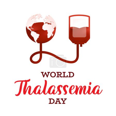 Illustration for World Thalassemia Day Design. Blood Disease Awareness - Royalty Free Image