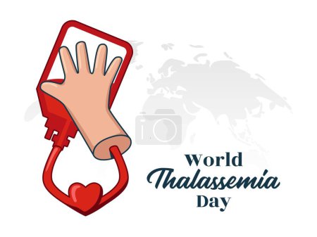 Illustration for World Thalassemia Day Design. Blood Disease Awareness - Royalty Free Image