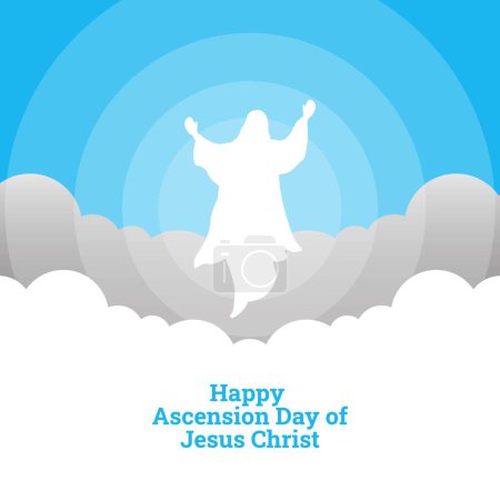 Illustration for Happy Ascension Day of Jesus Christ - Royalty Free Image