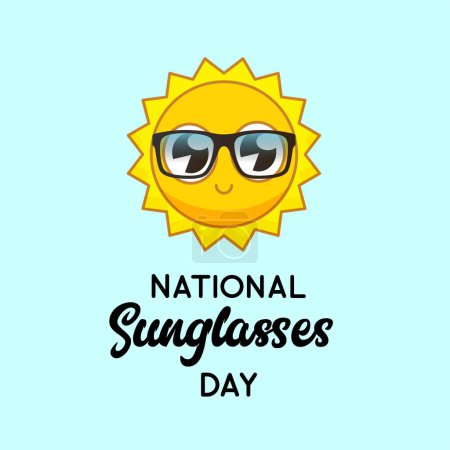 Illustration for National Sunglasses Day Vector Design. Sun wear glasses illustration - Royalty Free Image