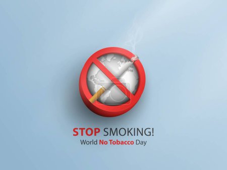 Téléchargez les illustrations : No Smoking Design. Journée mondiale sans tabac Illustration du concept - en licence libre de droit