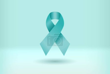 Téléchargez les illustrations : Ruban Teal pour sensibiliser au cancer de l'ovaire, au viol, aux allergies alimentaires, au syndrome de la Tourette - en licence libre de droit