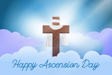 Illustration for The ascension day of Jesus Christ illustration - Royalty Free Image