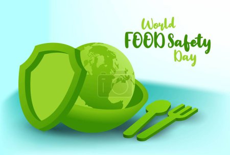 Illustration for World Food Safety Day Design - Royalty Free Image