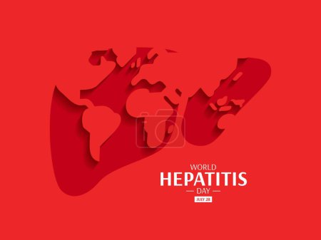 Illustration for World Hepatitis Day Illustration. Liver Cancer awareness concept design - Royalty Free Image