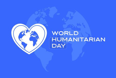 Ilustración de Día Mundial de la Ayuda Humanitaria Banner Design 19 de agosto - Imagen libre de derechos