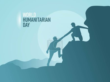 Illustration for World Humanitarian Day Concept Design - Royalty Free Image