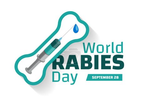 Illustration for Vector Illustration of World Rabies Day concept observed on September 28th - Royalty Free Image