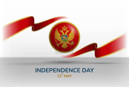 Illustration for Montenegro Independence day concept. Happy independence day background - Royalty Free Image
