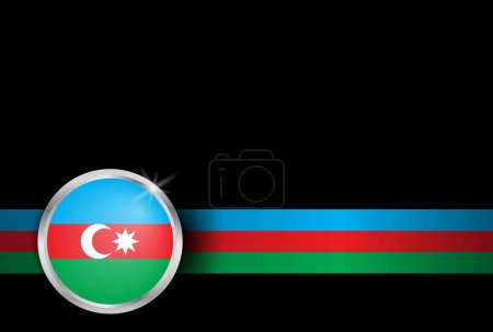 Illustration for Azerbaijan background with unique Azerbaijan flag.  Azerbaijan independence day illustration - Royalty Free Image