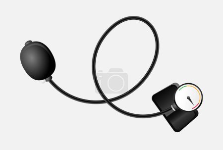 Illustration for Realistic Sphygmomanometer for blood pressure illustration design vector - Royalty Free Image